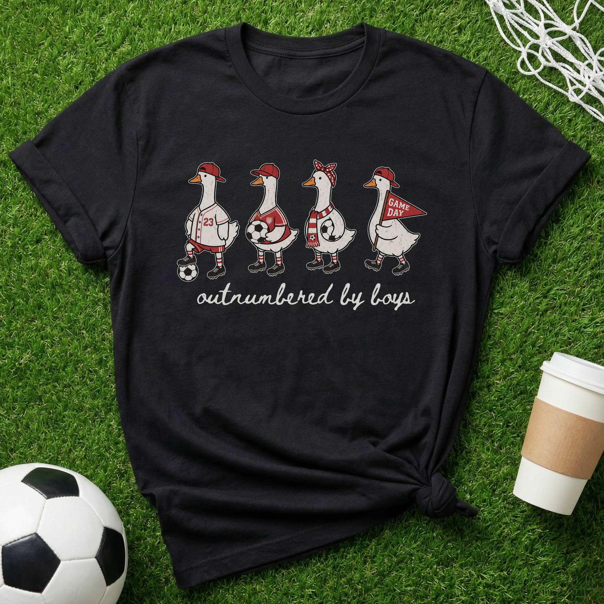 Outnumbered by boys Geese T-Shirt