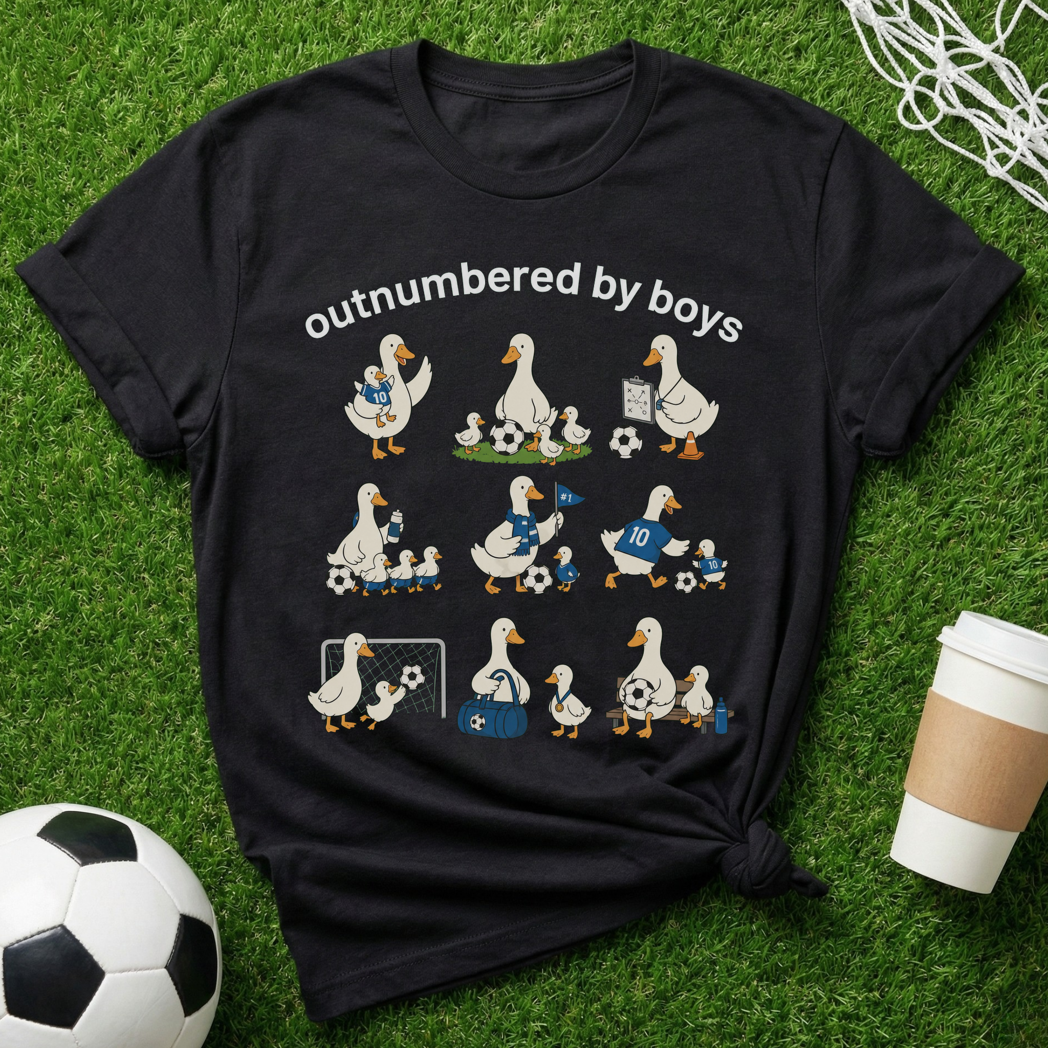 Outnumbered by boys Goose T-Shirt