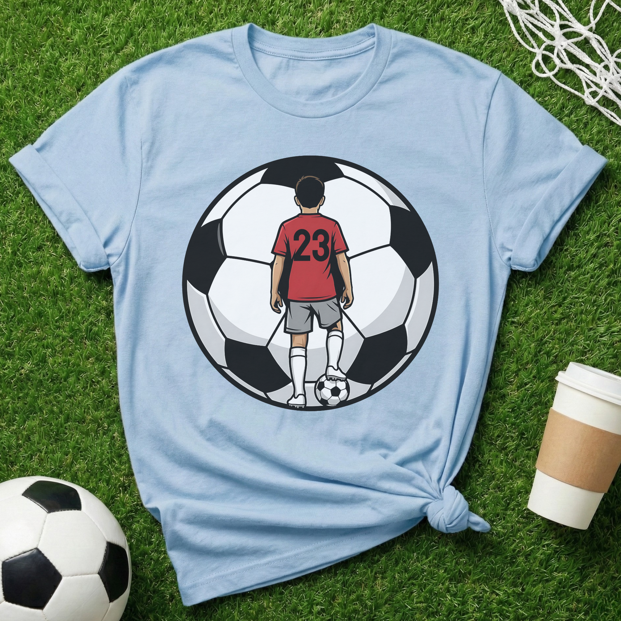 Personalized Number Soccer Mom T-Shirt