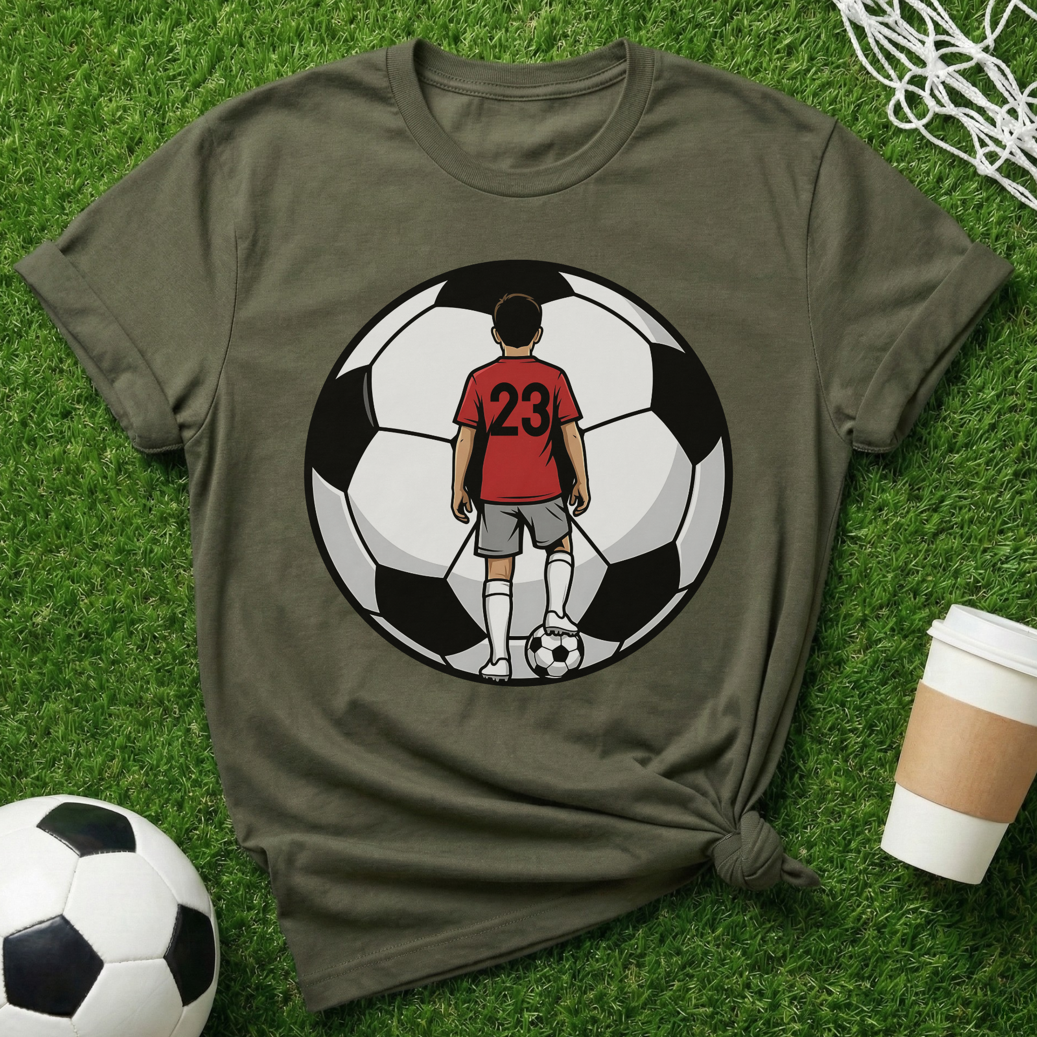 Personalized Number Soccer Mom T-Shirt