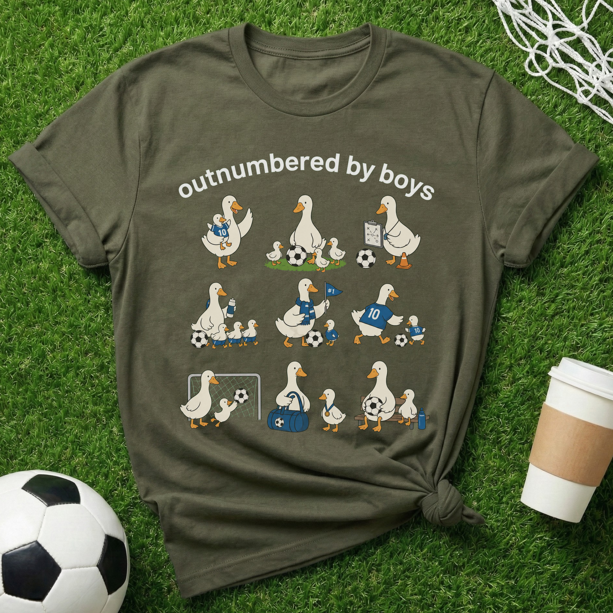 Outnumbered by boys Goose T-Shirt