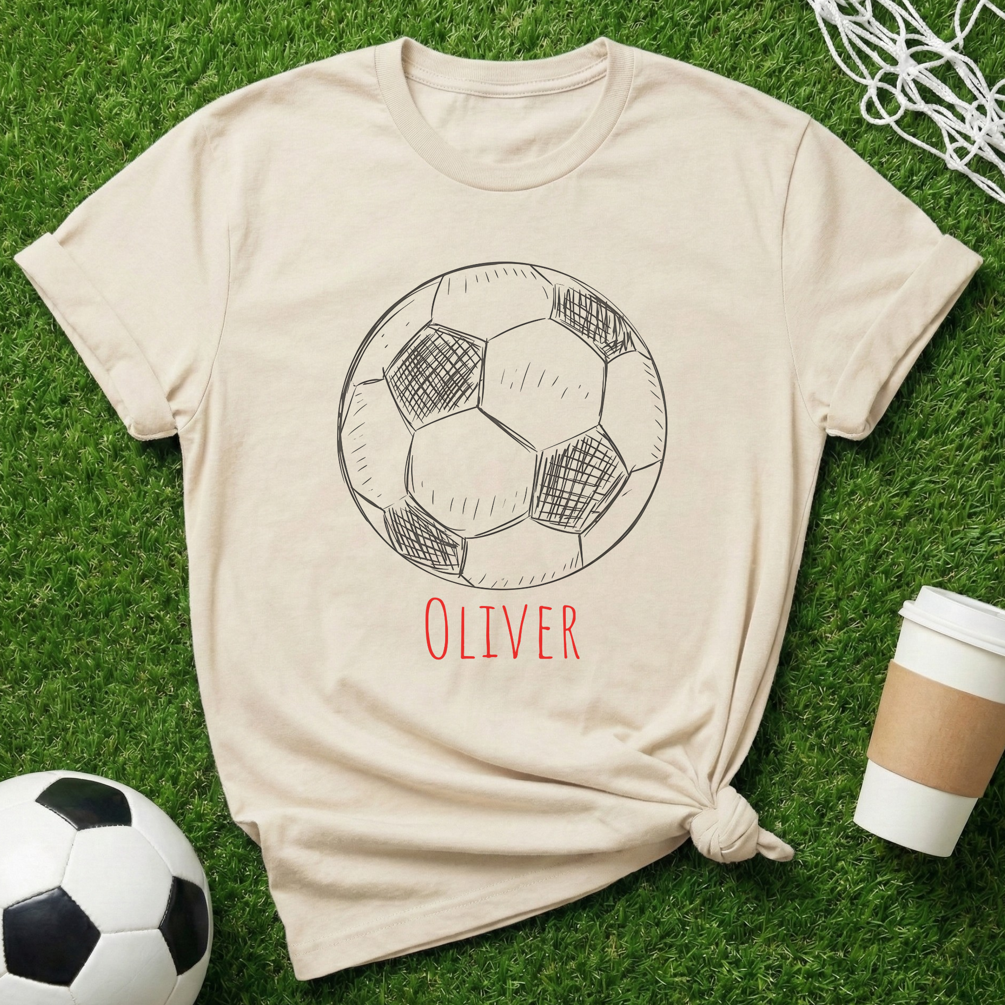 Personalized Name Soccer Mom T-Shirt