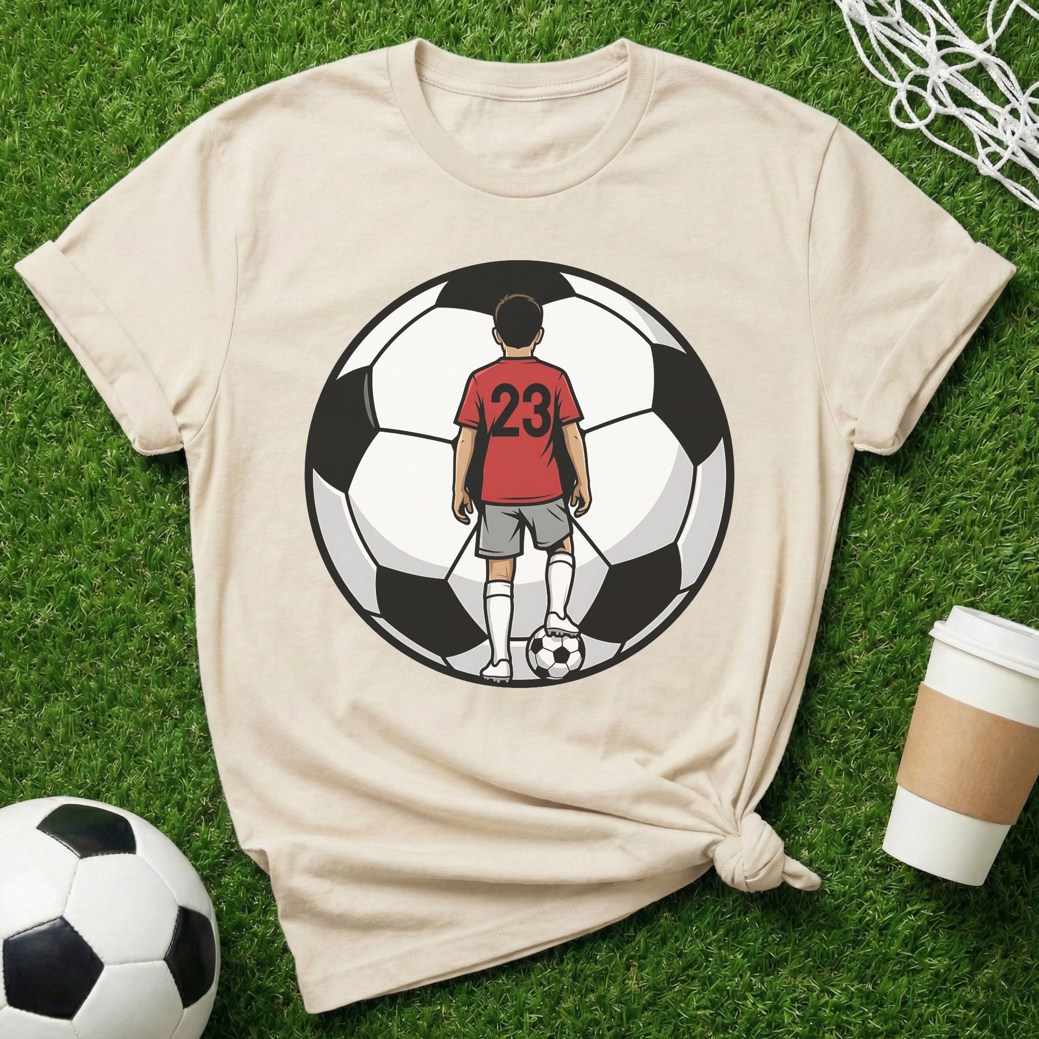Personalized Number Soccer Mom T-Shirt
