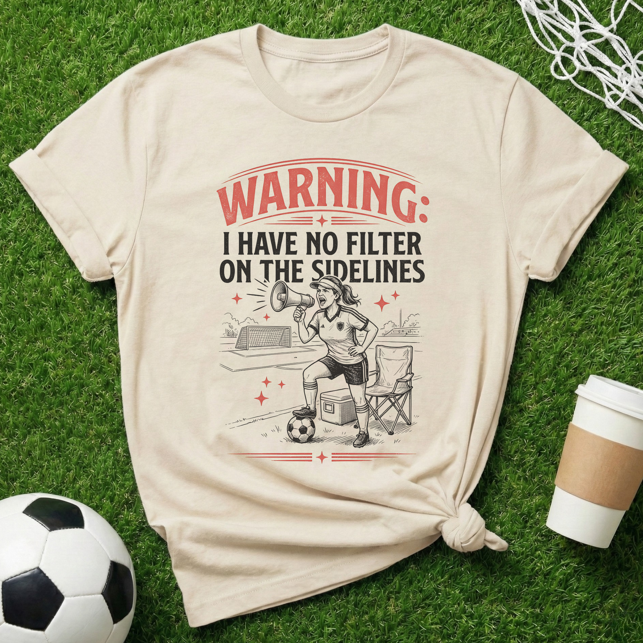 Warning Soccer T-Shirt