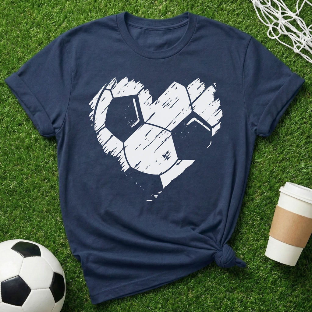Soccer Ball Heart T-Shirt