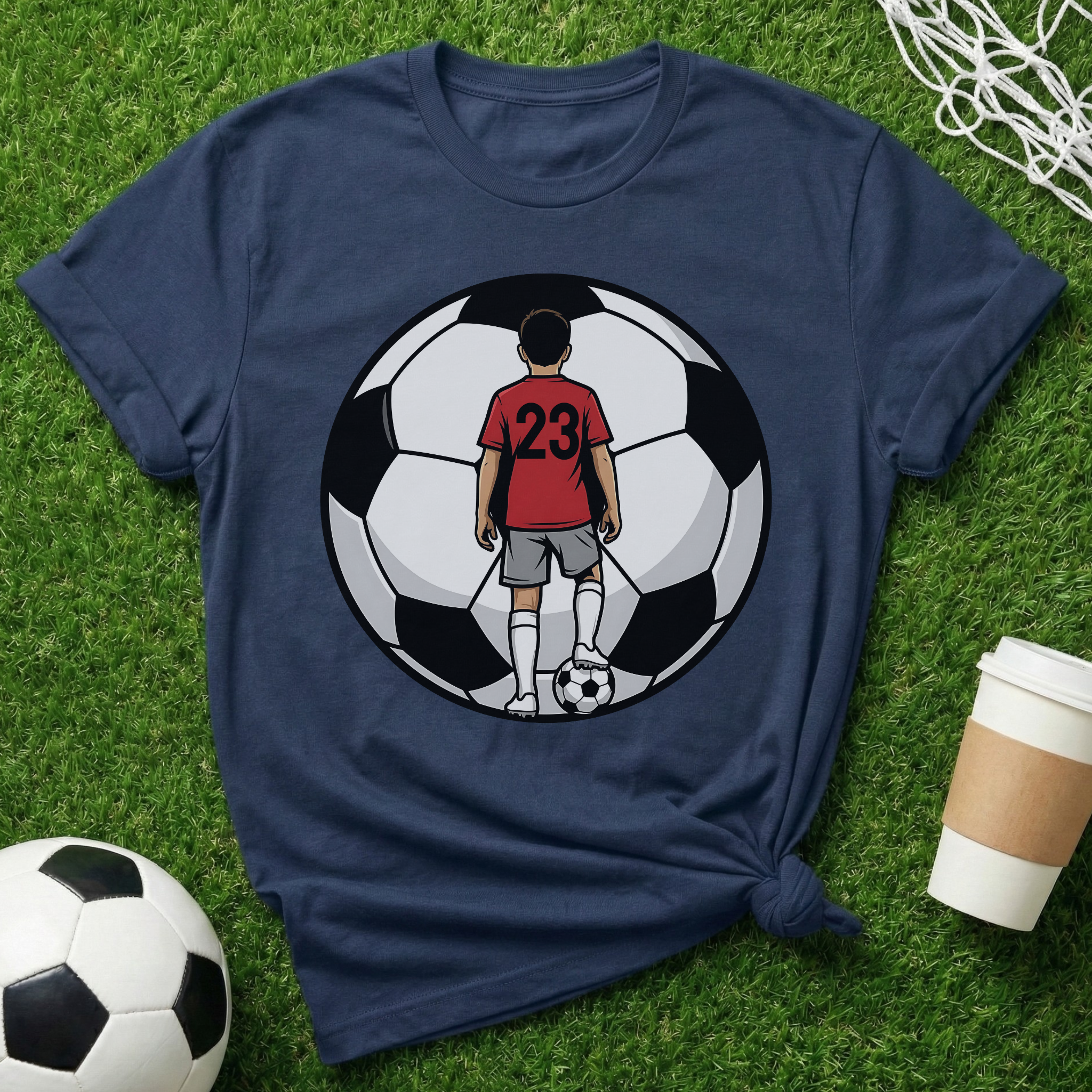 Personalized Number Soccer Mom T-Shirt