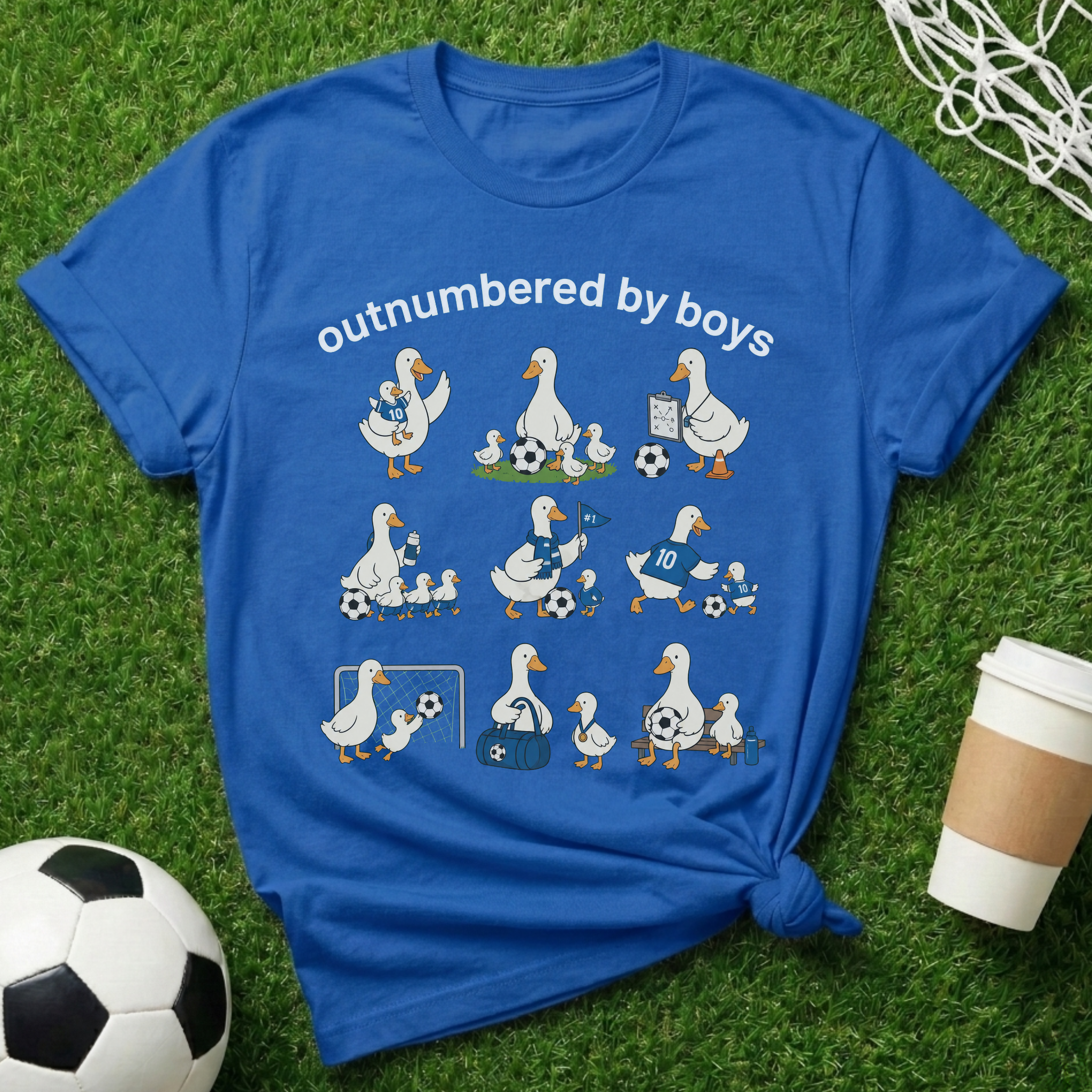 Outnumbered by boys Goose T-Shirt