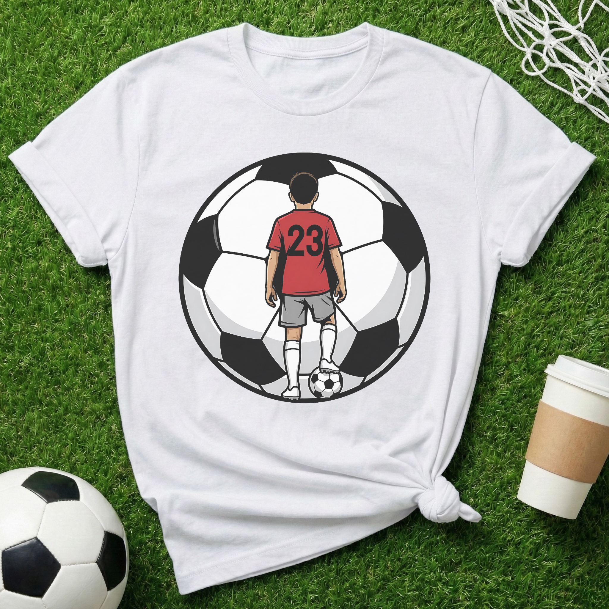 Personalized Number Soccer Mom T-Shirt
